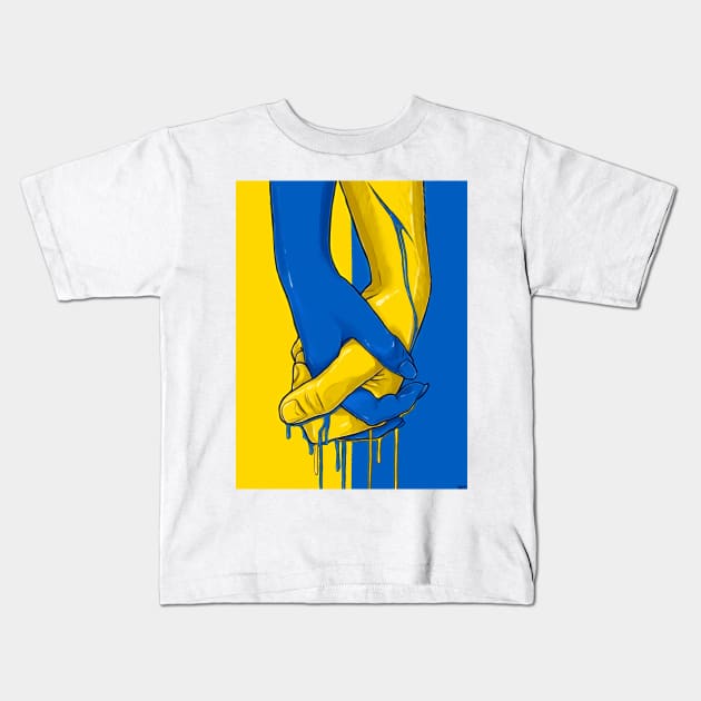 United with Ukraine Kids T-Shirt by PHAZED